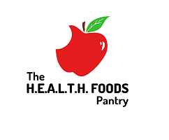 H.E.A.L.T.H (Helping Everyone Attain Longevity Through Healthy) Foods Pantry logo featuring apple graphic